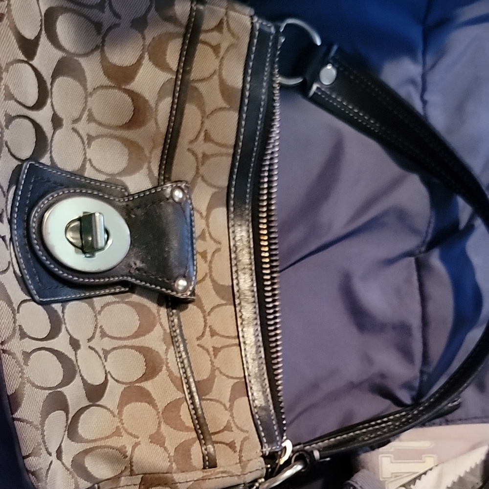 Coach Signature Shoulder Bag - Brown